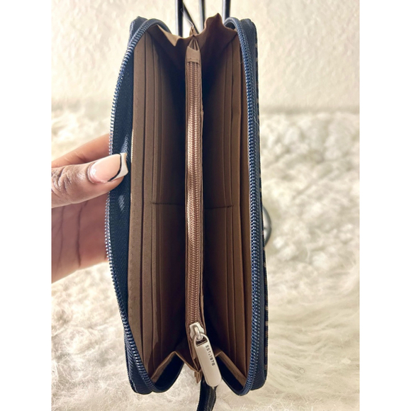 Travelon Safe ID RFID Blocking Chocolate Brown Zip around Wallet, Clutch - Picture 4 of 7